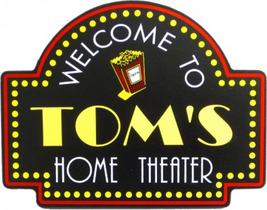 Personalized Home Theater Plaque