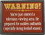 Football Warning Sign with Frame
