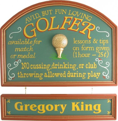 Avid Golfer Plaque Personalized | Golf Signs | Custom Wall Decor