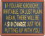 Grouchy Fee Sign with Frame