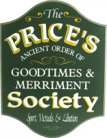 Goodtimes & Merriment Custom Home Bar Sign | Pub Signs