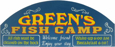 Large Personalized Fishing Sign