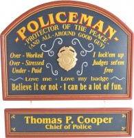 Policeman Sign | Policeman Gift | Policeman Plaque