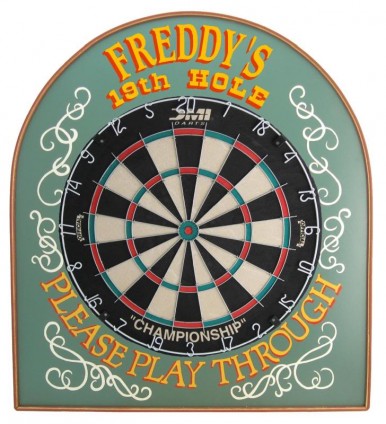 19th Hole Dartboard Personalized | Game Room Decor