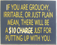 Grouchy Fee Sign