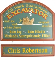 Excavator Gift | Excavator Sign | Excavator Plaque
