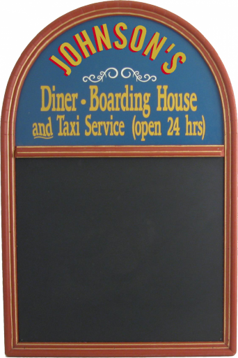 Custom Diner & Boarding House Chalkboard