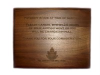 Laser Engraved Walnut Wood Plaque