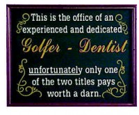 Golfer Office Plaque Personalized