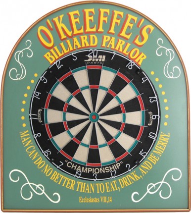 Custom Dartboard | Billiard Parlor Dartboard | Game Room Dartboard