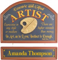 Artist Gift | Artist Wall Decor | Artist Plaque