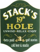 Golf Clubhouse Sign Personalized | Golf Signs | Golf Decor