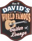 Personalized World Famous Guitar Lounge Plaque