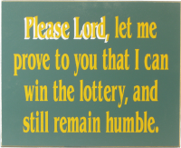 Lottery Prayer Sign