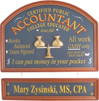 Accountant Gift | Accountant Sign | CPA Plaque