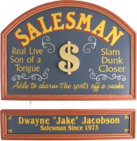 Salesman Gift Sign | Salesman Custom Sign | Office Gifts
