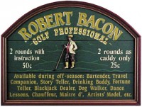 Personalized Golf Pro Sign