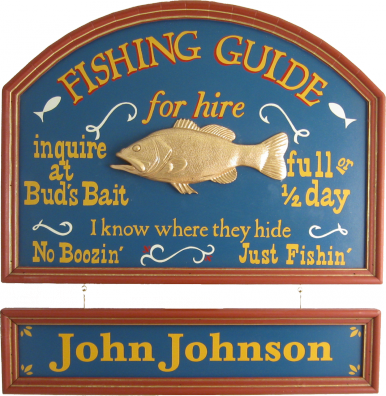 Fishing Guide Personalized Sign