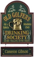 Personalized Golfer's Drinking Plaque