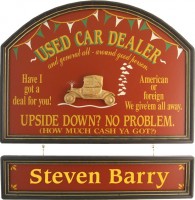 Used Car Dealer Gift | Car Salesman Sign | Car Dealer Plaque