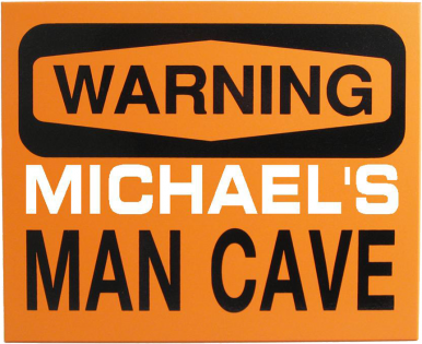 Man Cave Warning Sign Personalized