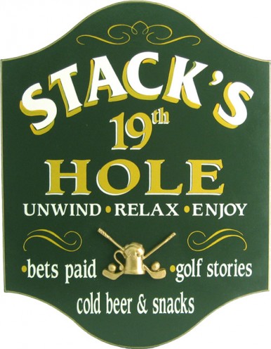 Golf Clubhouse Sign Personalized | Golf Signs | Golf Decor
