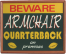 Armchair Quarterback Man Cave Sign with Frame