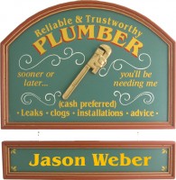 Plumber Sign | Plumber Gift | Plumber Plaque Personalized