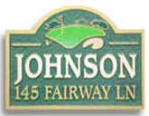Personalized Address Plaque w/ Putting Green