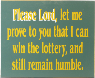 Lottery Prayer Sign