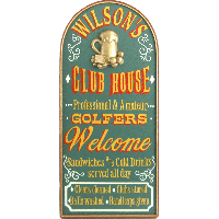 Personalized Golf Clubhouse Plaque