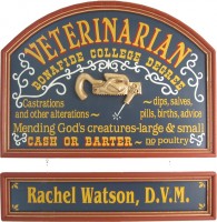 Veterinarian Sign | Veterinarian Gift | Veteranarian Custom Plaque