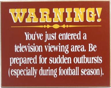 Football Warning Sign no Frame
