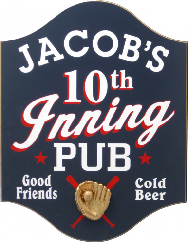 10th Inning Pub Baseball Sign