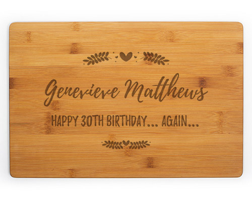 Personalized 50th Birthday Cutting Board